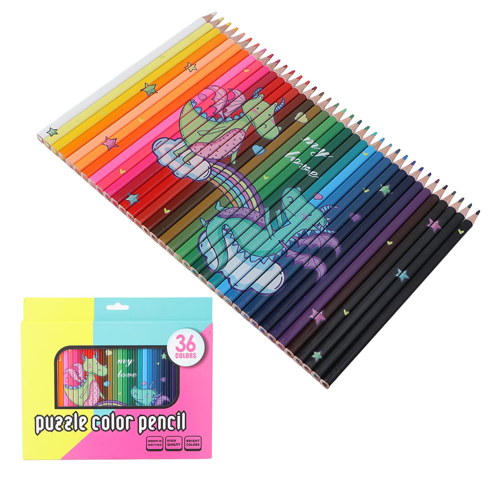 

36 шт. Пазл цветной карандаш яркие цвета милый узор пазл дизайн масляные цветные карандаши для