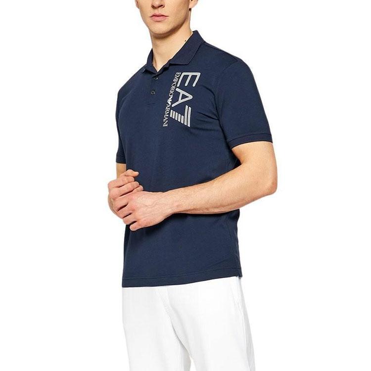 Emporio Armani EA7 SS22 Polo Shirt Men's Blue 3LPF16-PJ03Z-1554
