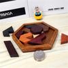 Wooden Geometric Shape Puzzle Board, Montessori Early Learning Toy For Toddlers, Brain Teaser & Fine Motor Skills Development