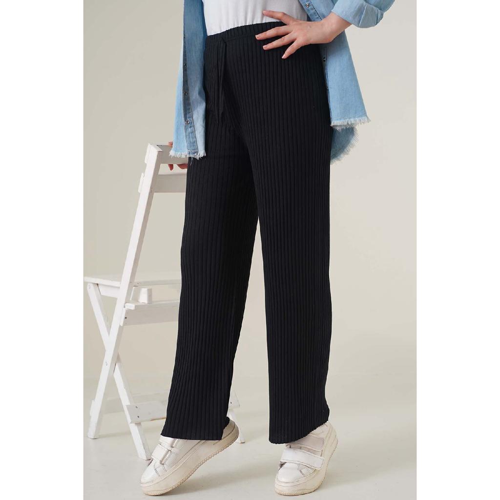 3-piece Smoked - Camel- Black Women's Ribbed Report Trousers