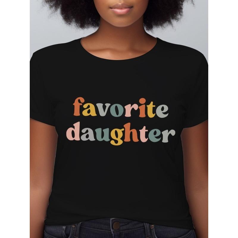 Crew Neck Casual Cotton Blend Short Sleeves Soft Breathable Top Womenswear Tshirt Summer Spring Streetwear Fabric Trendy Letter Print