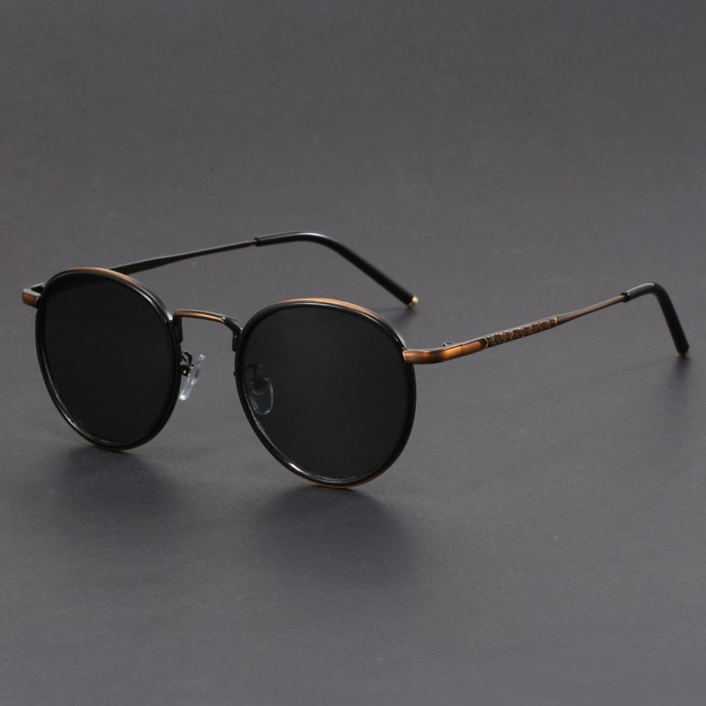 Retro Round Metal Frame Sunglasses For Men Women Titanium Driving Fishing Designer Sun Glasses