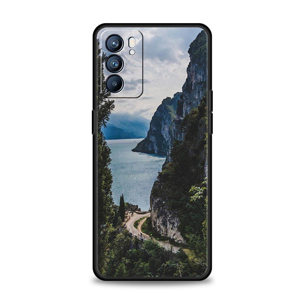 Carcasă de telefon cu model Forest Beach Sunrise Nature pentru Oppo A54 Reno7 SE Reno6 Pro Plus 5G Find X5 A53 A52 A9 2020 A95 A16 A76 A74 A15