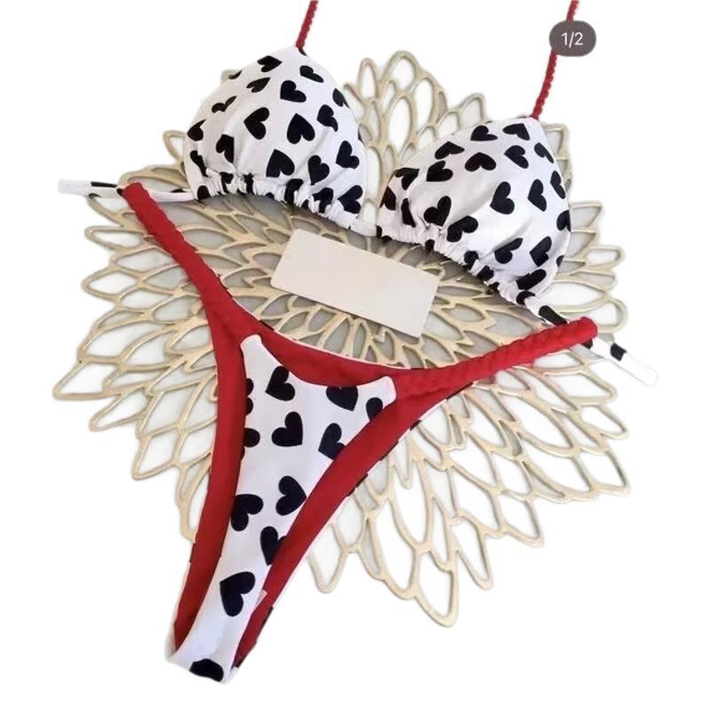 European and American Print Bikini - Women's Sexy Beach Swimwear