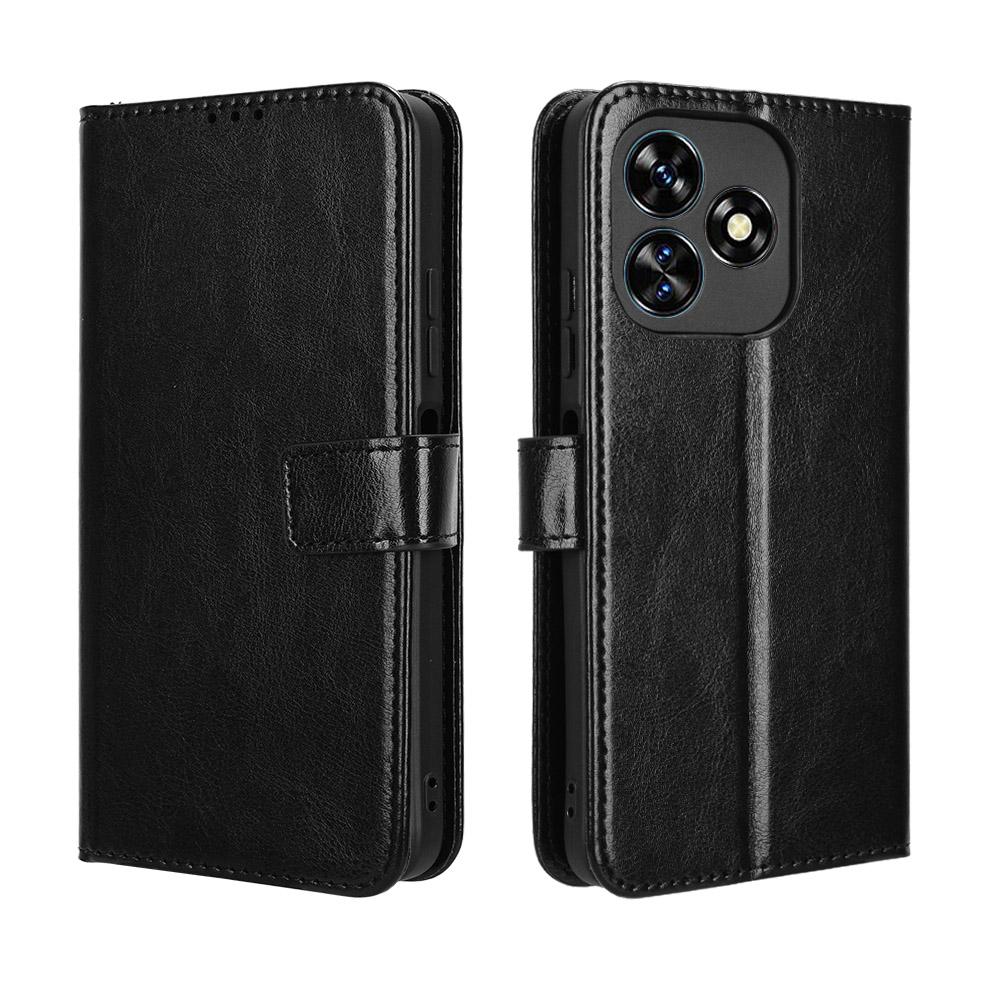 Para Funda tipo cartera Oukitel C51 con soporte y ranuras para tarjetas – Cubierta de cuero tipo flip resistente a golpes, al polvo y de uso rudo para negocios