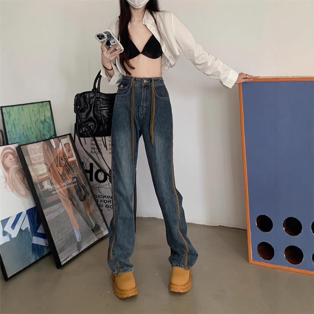 

Women s Vintage Washed High-Street Wide-Leg Trousers S