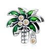 Palm Tree with Coconuts, Silver Modular Charm, 925 Silver