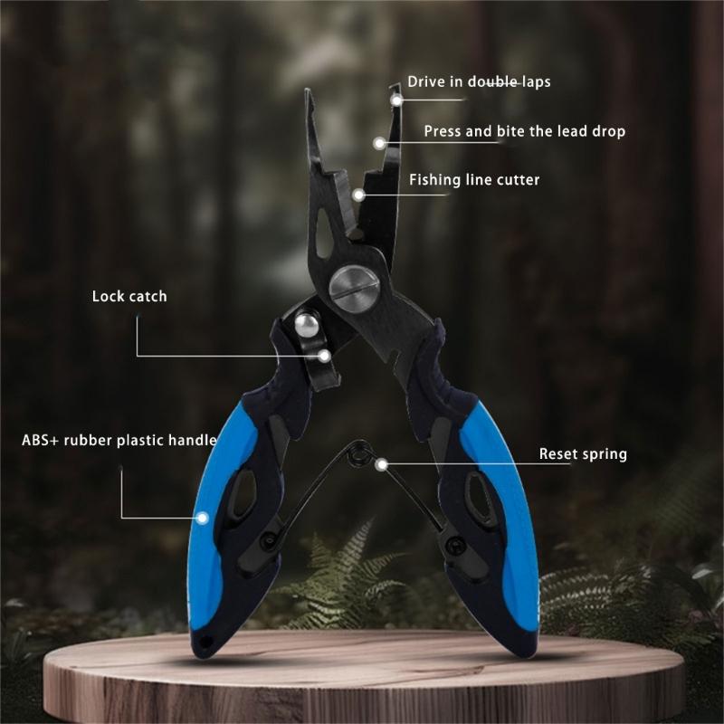 Compacts Fishing Tool Pliers with Strong Stainless Steel Reliability Lures Plier for Both Freshwaters and Saltwater Use