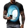 Mode Heiße Verkäufe Persönlichkeit Spaß Sky grafik t-shirts Für Männer Neue Casual Drei-dimensional Vortex Gedruckt Übergroßen Oansatz Tees