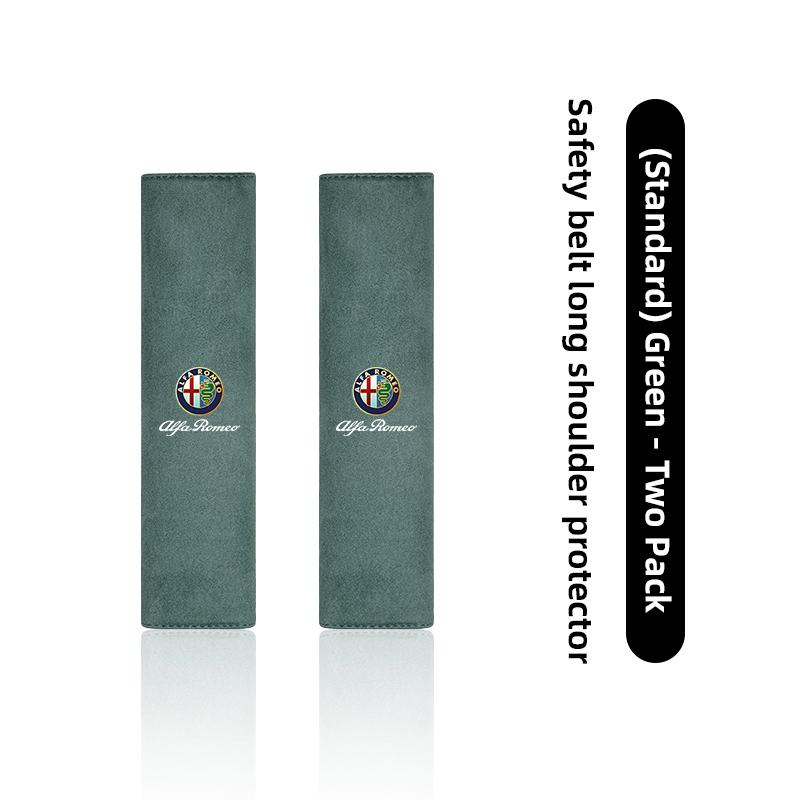 2026 Hot Sticker Suede Car Seat Belt Shoulder Cover Protection SeatBelt Pad Auto Interior For Alfa Romeo 4C 159 166 Giulia Giuli