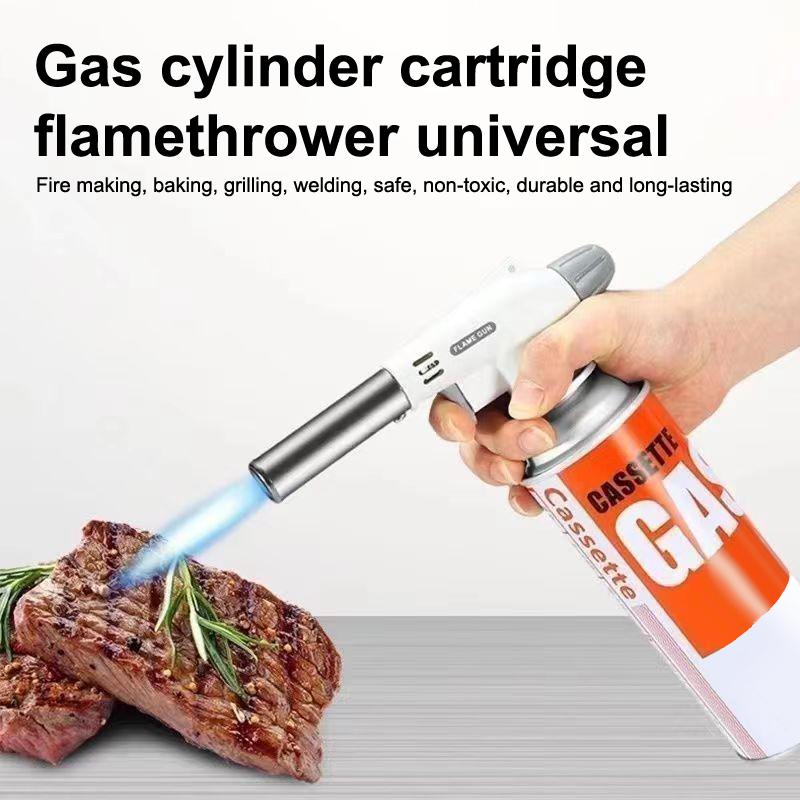 Torcia a Gas Saldatura Portatile Ugello Fiamma Bruciatore Butano Campeggio Esterno Barbecue Accendino Lanciafiamme Articoli da Cucina Attrezzatura per Saldatura