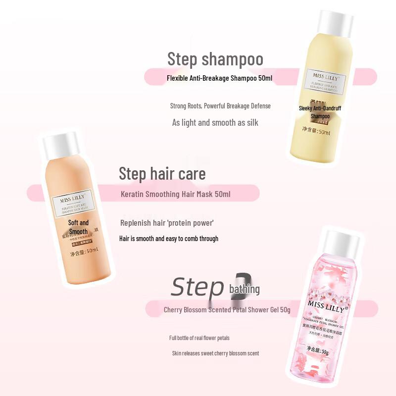 Miss Lilly Hair & Body Wash Travel Set (3x50g)