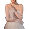 Stylish Flared Arm Sleeves Sheer Gloves for Bride Wedding Ceremony Elegant Arm Covers For Evening Event Formal Occasion