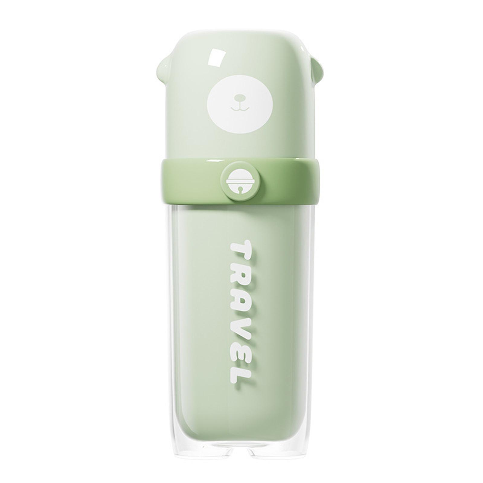 Cute Travel Wash Cup Set Portable Toothbrush Toothpaste Holder one size зелёный