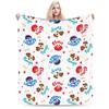 S-Sesame Street Elmo Cookie Wool Blanket Sesame Street Cartoon Comedy Funny Throw Blanket for Home 125*100cm Bedspreads