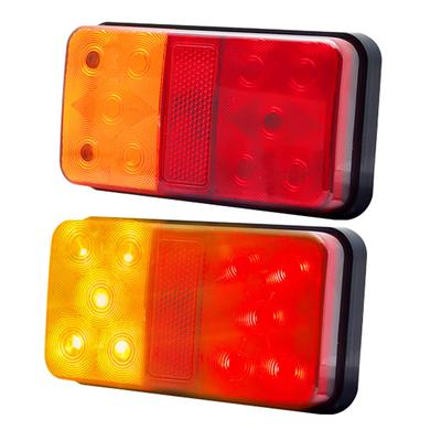 Ygmylandbb LKW Rückleuchte Rot Gelb Multifunktionale Anhänger Rückleuchte mit Reflektor GM