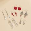 6 Pairs Ghost Pendant Earring Holiday Skull Dangle Earring Women Holiday Jewelry