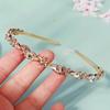 TS-J3407 Rhinestone Hair Band Alloy Claw Chain Embedded Crystal Thin Headband For Women