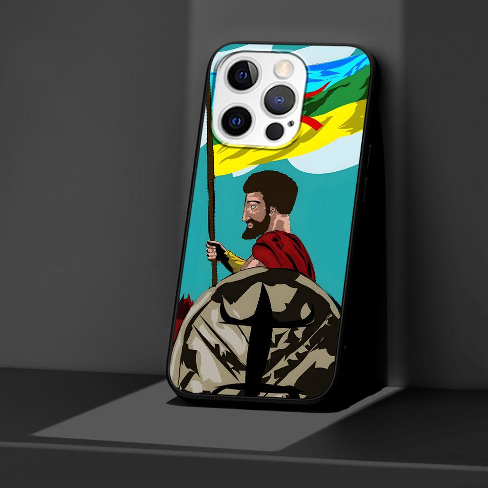 Amazigh Berber Flag Case for Apple iPhone 14 11 7 SE 2020 8 X XS 13 12 Mini XR 15 Pro Max Silicone Black Soft Phone Cover