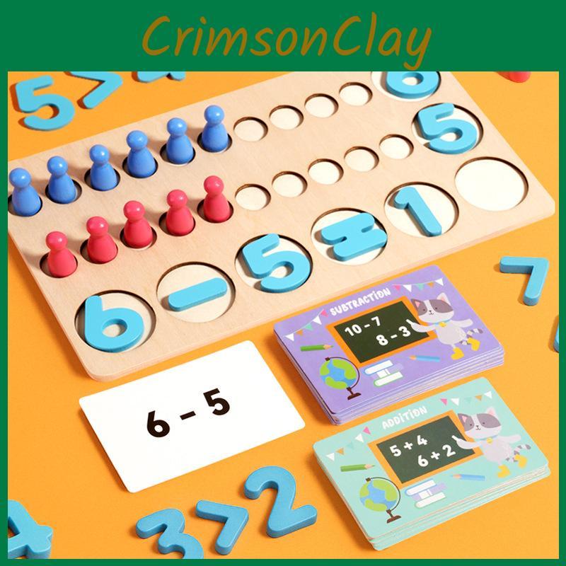 Addition Wooden Numerical And Subtraction Mathematical Operation Board Kid Toy