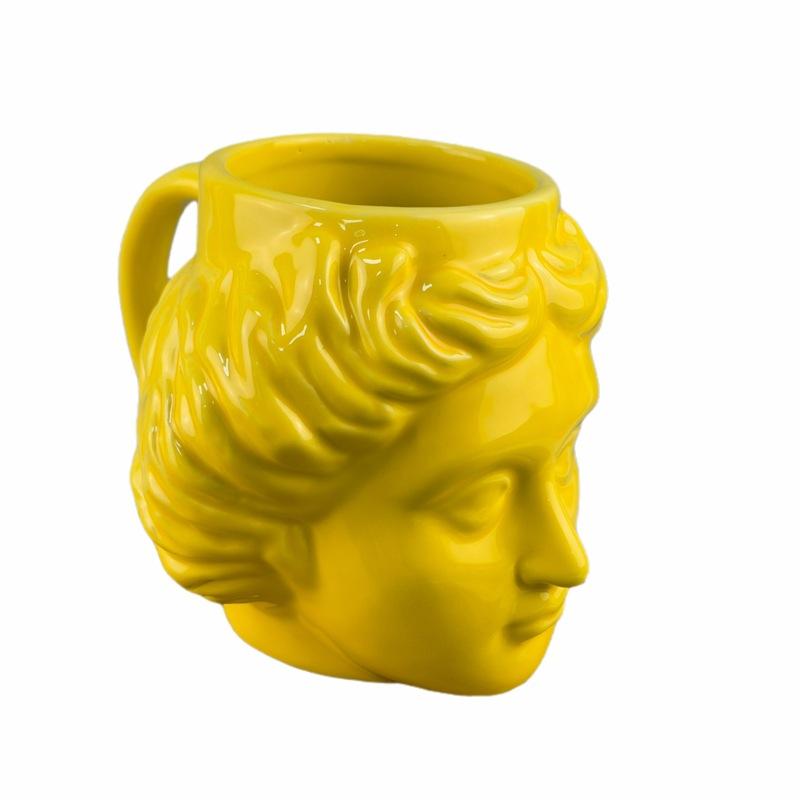 Spanish goddess cup, Apollo David ceramic mug, Nordic Roman sculpture cup, coffee cup, shaped cup