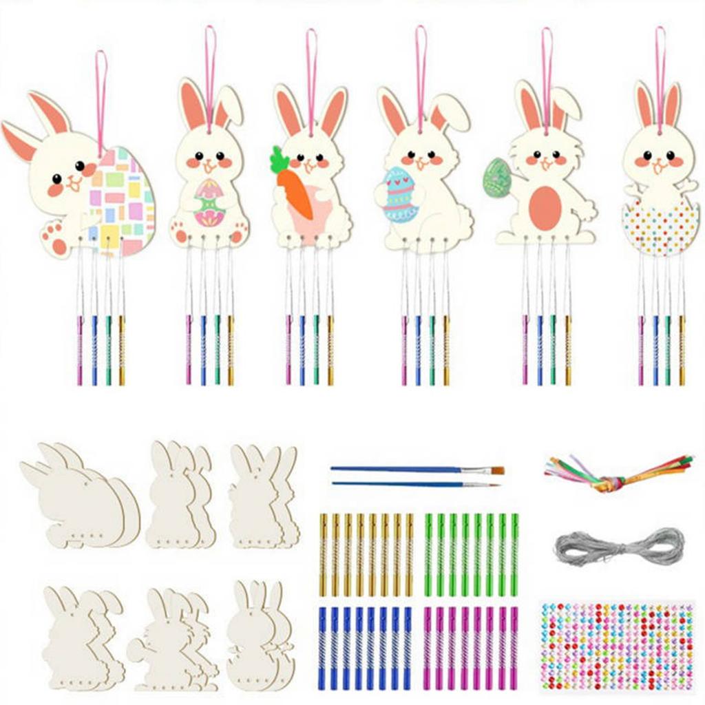 Wind Chime Craft Kit DIY Wind Chime Children's Painting Craft Ornaments Garden Home Decor.