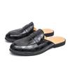 Summer Luxury Men Slipper Breathable Half Loafers Man Outdoor Leather Retro Flats Heels Party Slippers Slip On Comfy Casual Shoe