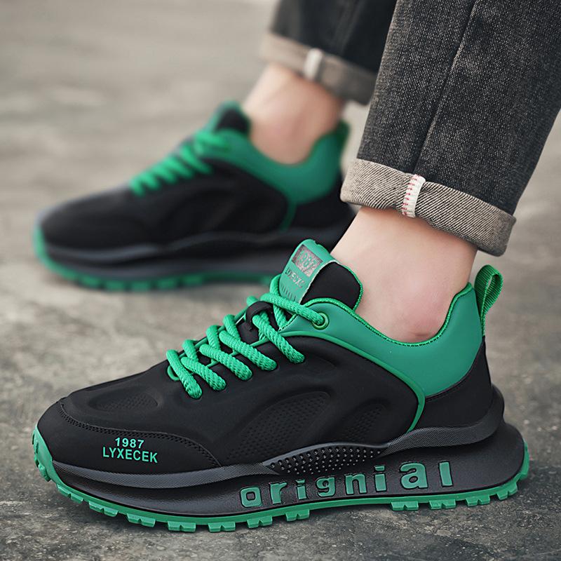 Men's shoes autumn and winter shoes men's trend thick sole height increase travel low top sports dad shoes new casual trendy shoes