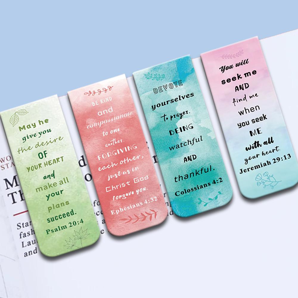 5PCS Magnetic Scriptures in the Bible Magnetic Bookmarks For Cafe Creative Books Readers Office Supplies Community Dormitory