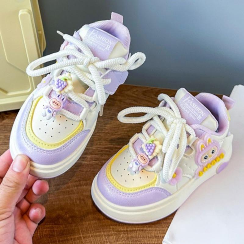 Girls' Cute Cartoon Sports Shoes with Soft Soles and Super Cute Casual Shoes for Children with Thick Soles