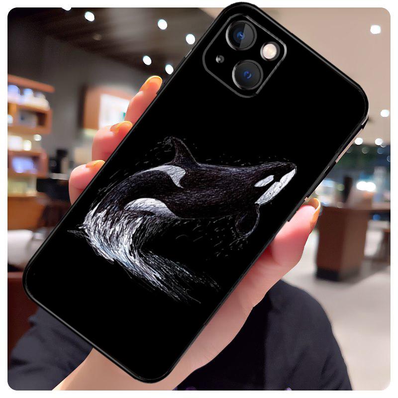 Killer Whale Case For iPhone 13 Pro Max 16 15 11 12 14 17 Pro Max mini 15 16 Plus 16e 17 Air Phone Cover