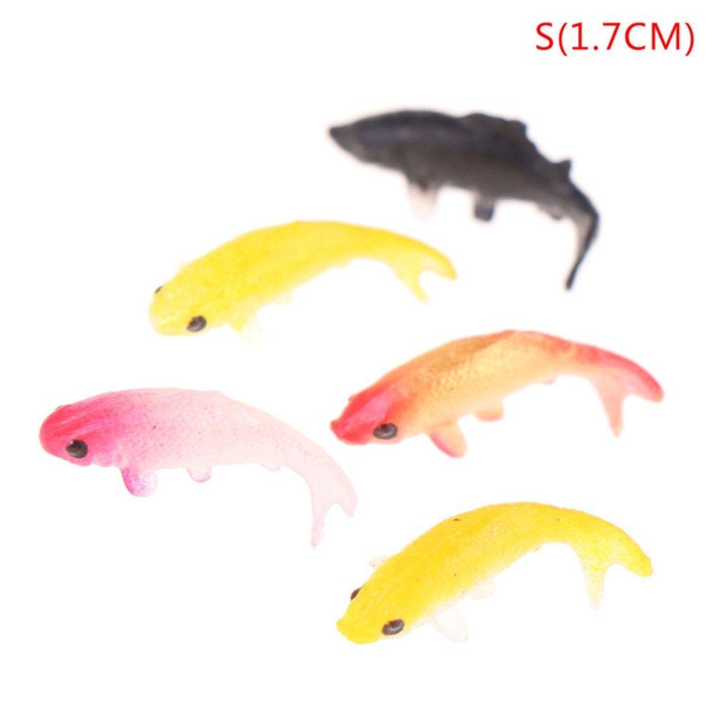 5Pcs Modeling Fish Tank Mini Scene Ornament Soft 3D Mini Fish Modeling Filler  Micro Landscape