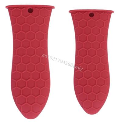 Silicone Hot Handle Holder Sleeve Non-Slip Heat Resistant Frying Pans Grip Cover 6XDE