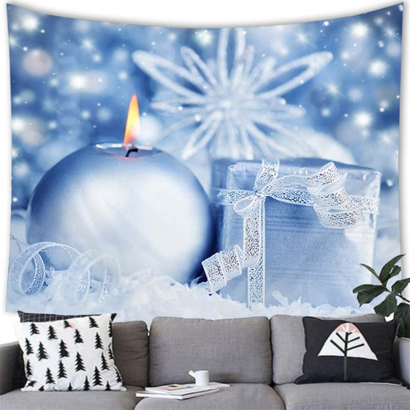 Merry Christmas Ball Print Tapestry Home Decoration Tapestry Living Room Room Wall Decoration Background