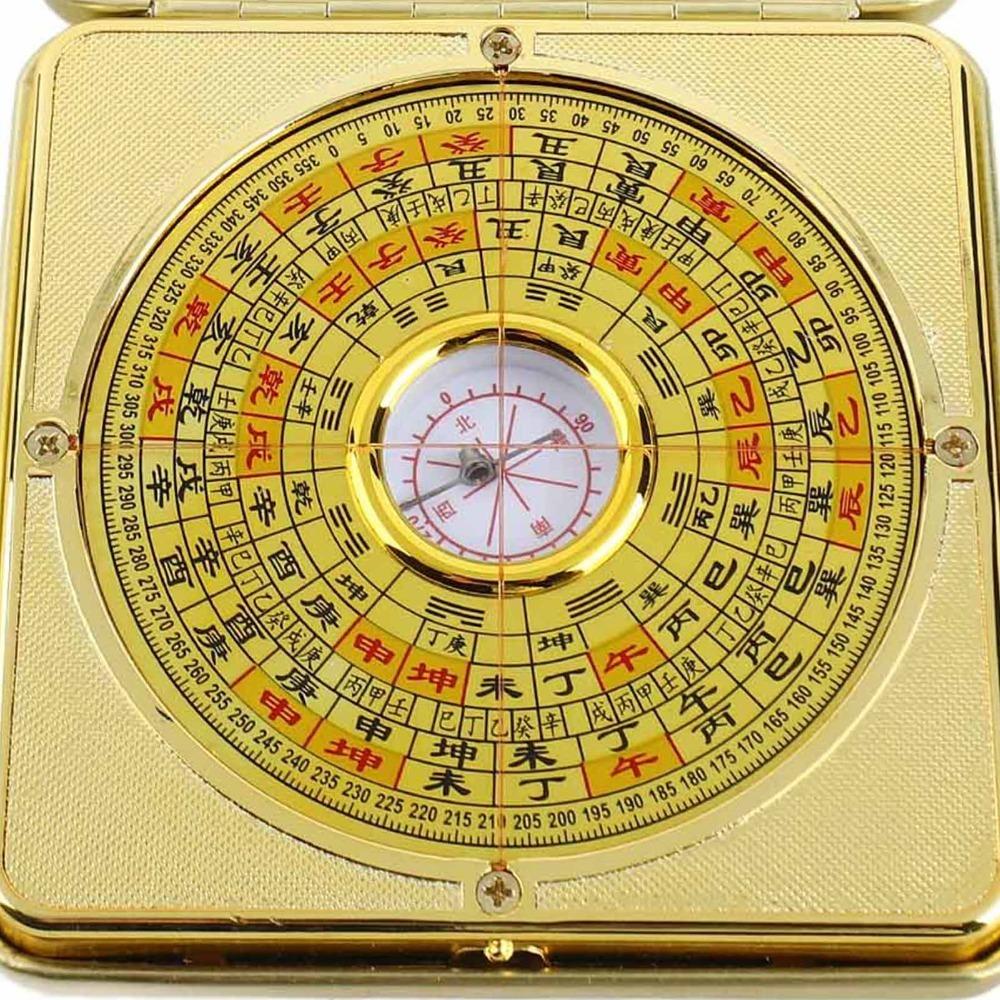 Alloy Luo Jing Instrument Square Feng Shui Compass Three Synthesis Plate Residential Feng Shui