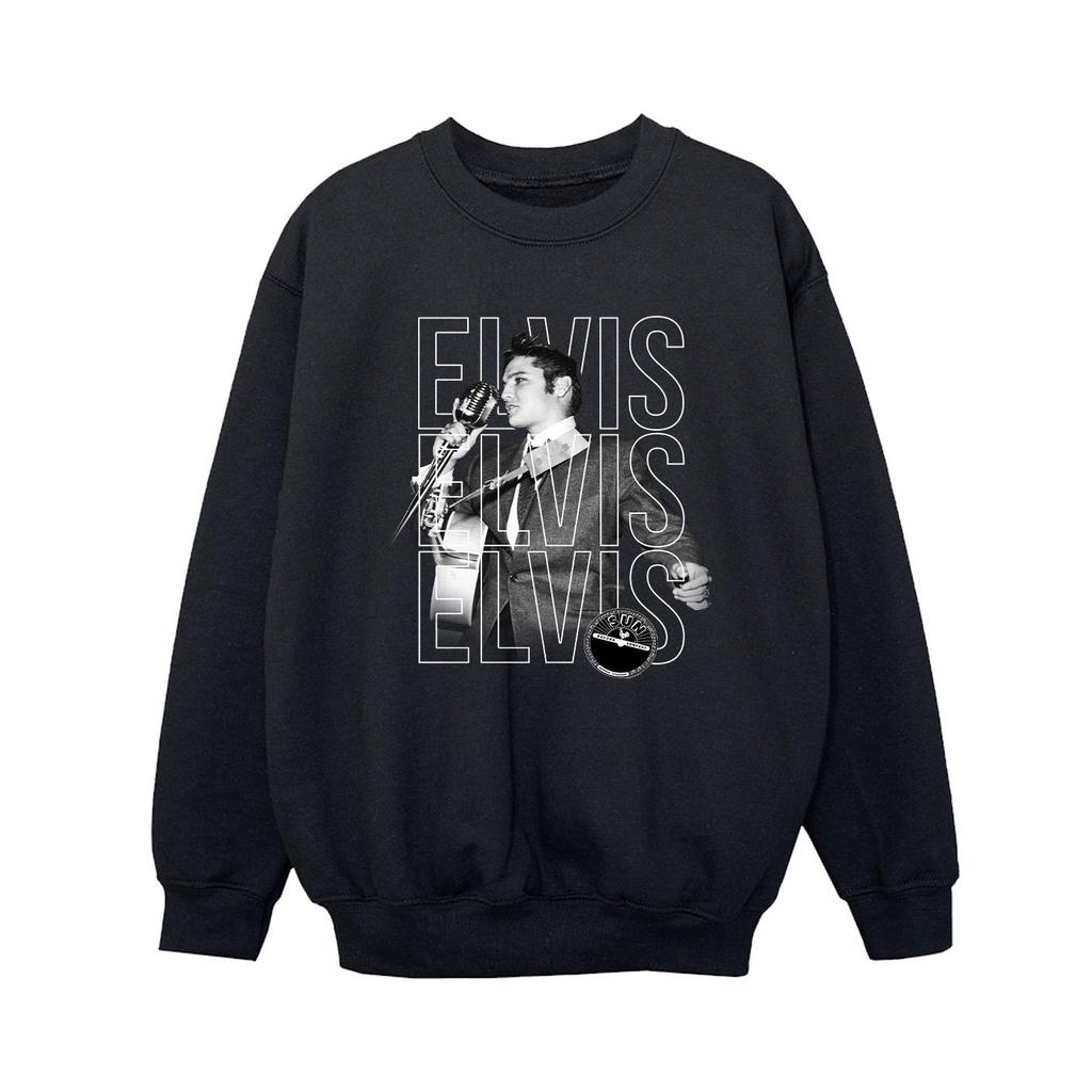 Elvis Jungen-Sweatshirt mit drei Logo-Porträts