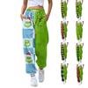 Women's Casual Fashion Christmas Print Sweatpants With Drawstring Waistband And Cuffed Legs
