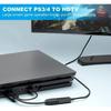 HDMI to DisplayPort Adapter 4K@60Hz, USB Powered HDMI Male to DP Female Converter, Gold-Plated, for PS5 Xbox TV Box Laptop Desktop to DP Monitor