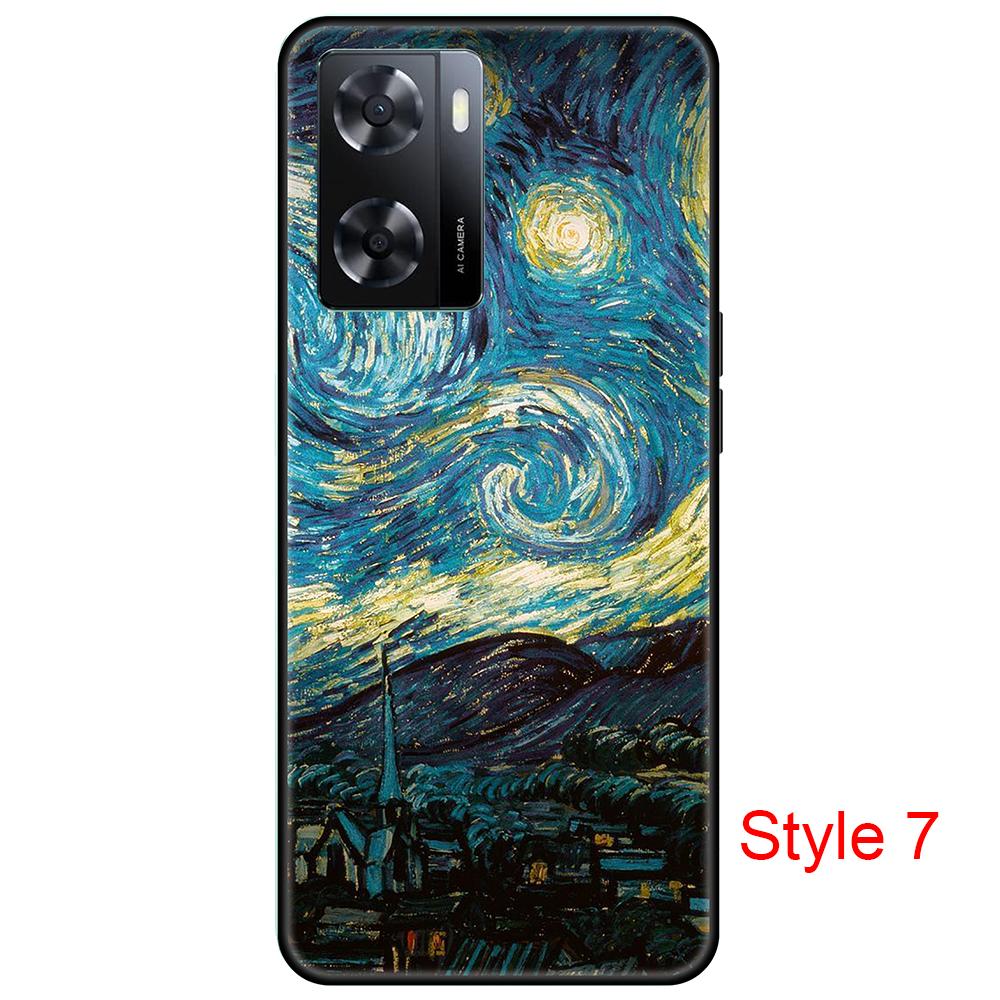 Black Case for Oppo A57 4G OppoA57 PFTM20 Cute Cartoon bumper Soft Silicon 6.56inch shockproof Full protection Cover