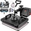 VEVOR Heat Press 8 In 1 Heat Press 38x 30cm Sublimation Machine 360 Degree Rotating Digital Heat Press A60