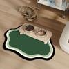 Pet Feeding Mat Cute Shape Dog Diatom Mud Bowl Mat Non-Slip Waterproof Home Decoration Pet Food Mat for Home Dog Feeding Prevent Food Spills