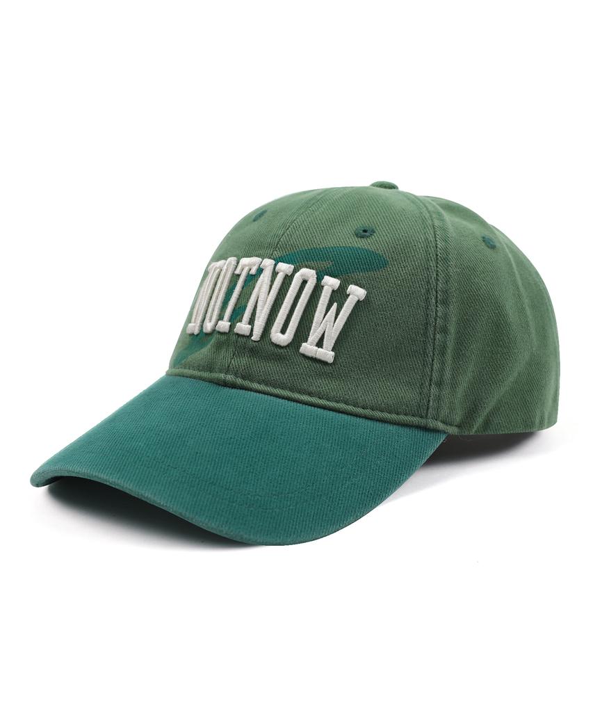 GLACK Gc059 Notnow Color Block Washed Cotton Ball Cap (Green)