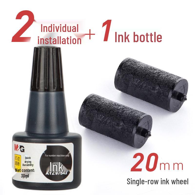 2-Pack MX-5500 Price Marker Ink Rollers, Single Row, 20mm Price Gun Cartridge