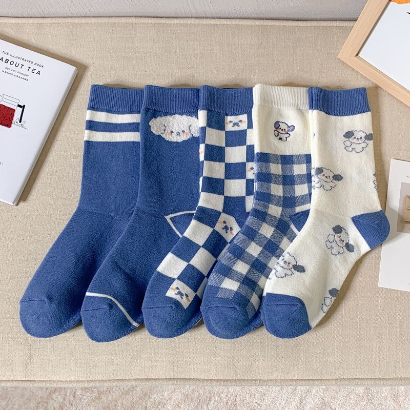 Cold Proof Socks for Women Mid Calf Socks Autumn and Winter Thickened Fleece Lined Warm Long Calf Terry Cloth Socks Long Calf Winter Looped Socks