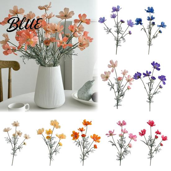 Long Lasting Floral Realistic Maintenance Cosmos Stem Flowers Decor Artificial Faux Fake Free Flowers for Dining Table Centerpieces Wedding