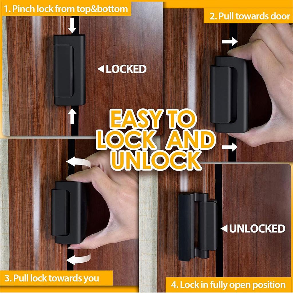 Door Reinforcement Lock Heavy Duty Home Security Door Lock AntiTheft Door Latches Bolt Door Accessories Easy To Use