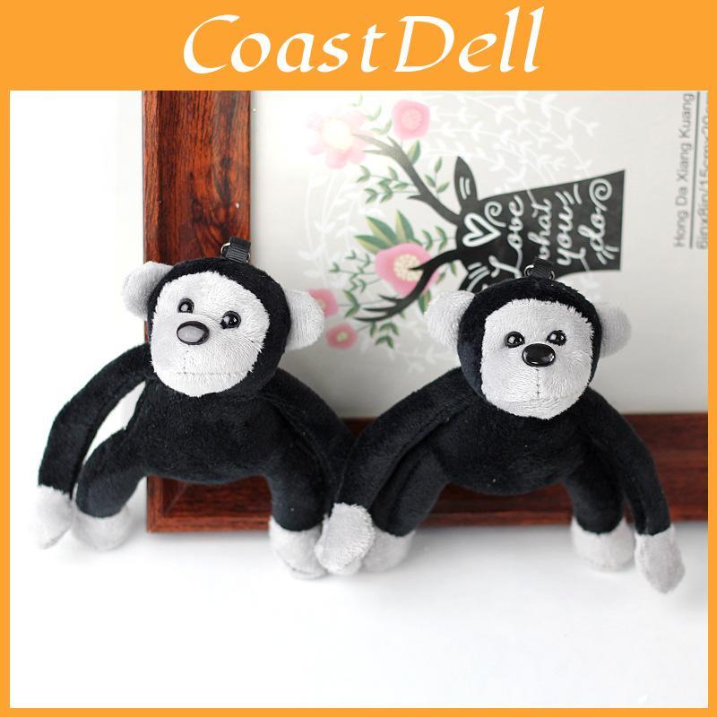 Adorable Small Plush Gorilla Keychain Soft Toy Black Stuffed Animal 12cm