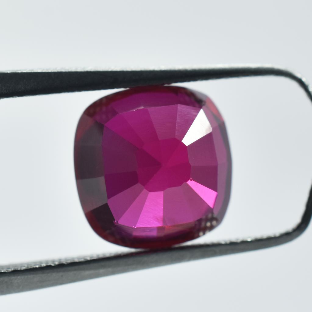 Square Cushion Cut 5.20 Ct Beautiful Red Ruby Natural Loose Gemstone CERTIFIED