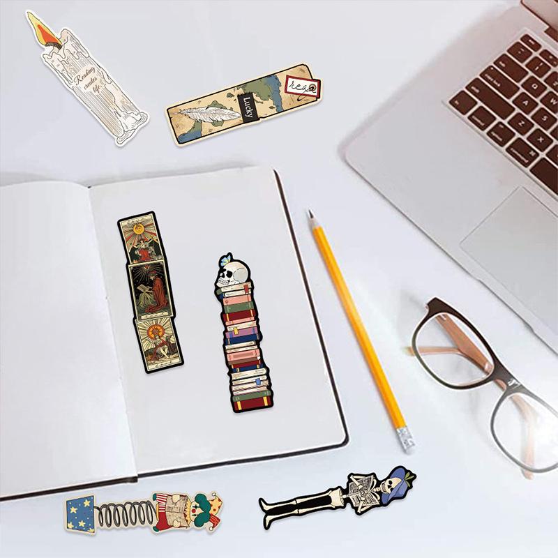 30Pcs Retro Romantic Reading Bookmarks Diy Students Reader Page Markings Reading Theme Bookmarks Student Stationery Gifts