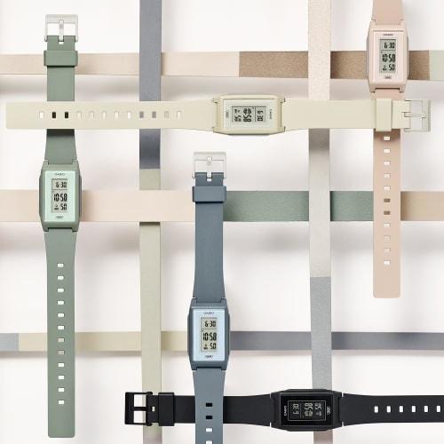 Casio CASIO Pop Digital Watch Biomass Plastic LF-10WH-8 Ladies Matte Ivory Overseas Model